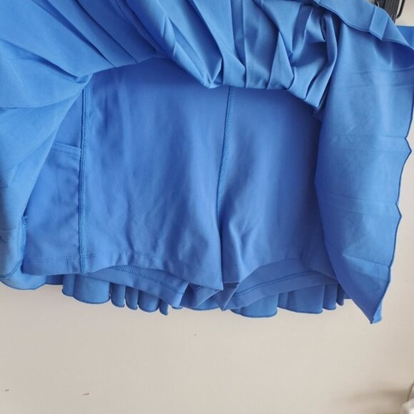TnaMOVE Blue Pleated Tennis Mini Skirt Size L - Picture 3 of 8